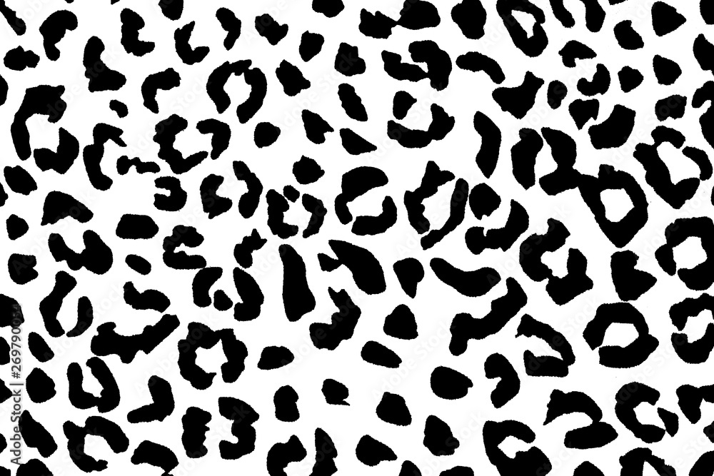 Black and White leopard skin pattern for background Stock Photo | Adobe ...