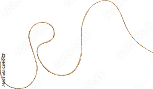 Cuadros en Lienzo Rope wrap with bow isolated on white