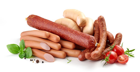 Wall Mural - heap of various sausages