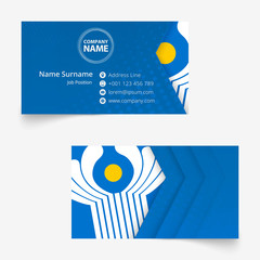 Wall Mural - CIS Flag Business Card, standard size (90x50 mm) business card template.