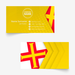 Wall Mural - Guernsey Flag Business Card, standard size (90x50 mm) business card template.
