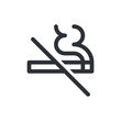 No smoking vector icon. Cigarette smoke forbidden kein rauchen or rauchverbot, no fumar, ne pas fumer and no smoking warning sign template