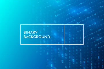 Wall Mural - abstract vector background. binary code in isometric style with light effects. eps 10