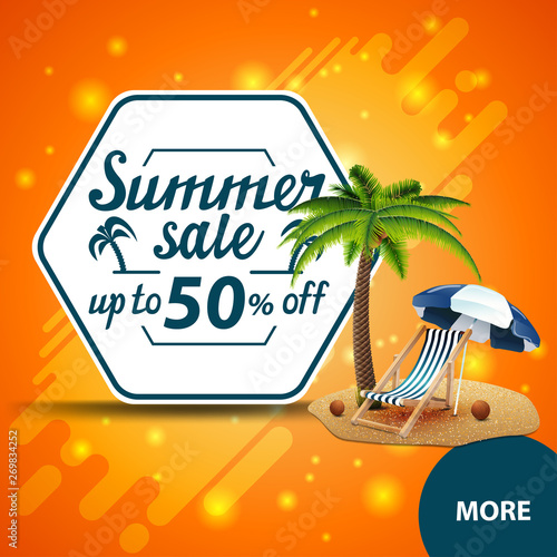 Summer Sale Square Discount Web Banner For Your Website