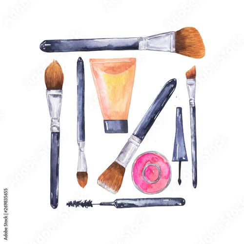 Makeup Brush Watercolor Saubhaya Makeup