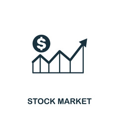 Wall Mural - Stock Market icon. Creative element design from stock market icons collection. Pixel perfect Stock Market icon for web design, apps, software, print usage