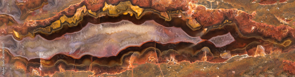 Colorful Agate. Natural textures and minerals for background. Natural stone agate surfaces, backgrounds and wallpapers. - obrazy, fototapety, plakaty 