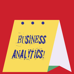 Writing note showing Business Analytics. Business concept for methodical exploration of an organization s is data Modern fresh design of calendar using hard paper material