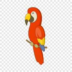 Canvas Print - Red brazil parrot icon. Cartoon illustration of red brazil parrot vector icon for web