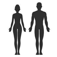 Wall Mural - Male and female silhouette