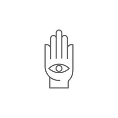 Poster - Diwali, hand, belief, hamsa icon. Element of Diwali icon. Thin line icon for website design and development, app development. Premium icon