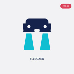 Wall Mural - two color flyboard vector icon from artificial intellegence concept. isolated blue flyboard vector sign symbol can be use for web, mobile and logo. eps 10