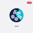 two color jiaozi vector icon from asian concept. isolated blue jiaozi vector sign symbol can be use for web, mobile and logo. eps 10