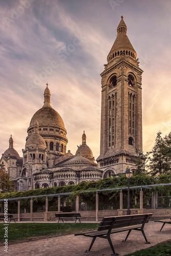 Plakat Bazylika Sacre Coeur na Montmartre w Paryżu