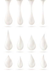 Poster - Set of milk drops