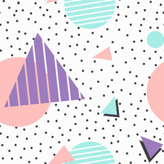 Wall Mural - Memphis pattern background