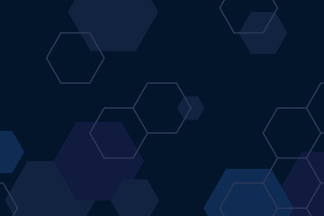 Sticker - Blue hexagon background