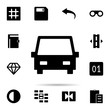 © Jamila - car icon. Universal set of web for website design and development, app development