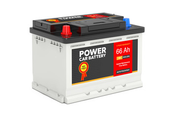 Poster - Rechargeable Car Battery 12V Accumulator with Abstract Label