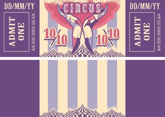 Wall Mural - retro circus tickets