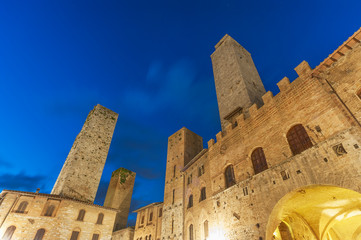 Fototapete - Tower in San Gimignano,Tuscany, Italy, Europe