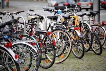 Wall Mural - bicycles in amsterdam