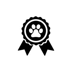 Wall Mural - Prize badge with paw print