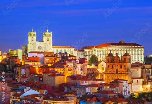 Porto Cathedral Ribeira old...