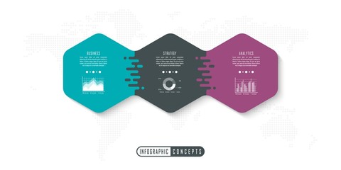 vector infographics template for chart, diagram, web design, presentation, workflow layout. business