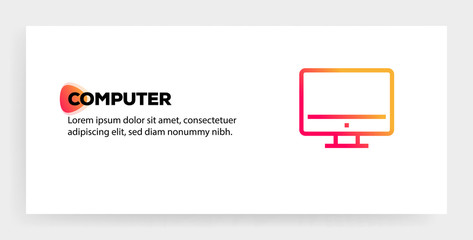 Wall Mural - computer icon concept