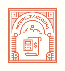 Sticker - INTEREST ACCOUNT ICON CONCEPT