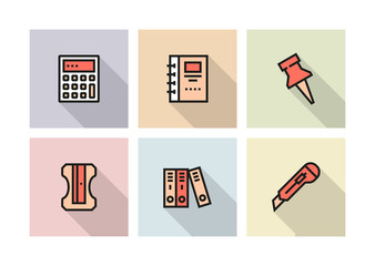 Canvas Print - STATIONERY ICON CONCEPT