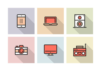 Poster - TECHNOLOGY AND DEVICES ICON CONCEPT