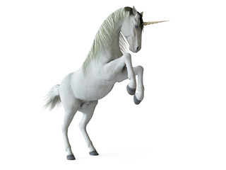 3d rendered illustration of a unicorn isolated on white