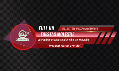 Wall Mural - Unique Video headline title or lower third template. Vector illustration - Red color