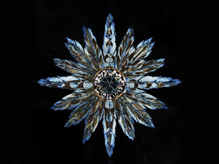 Aufkleber - Ornamental graphic in shape of a star with feathers.