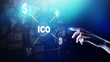© WrightStudio - ICO - Initial coin offering, Fintech, Financial and cryptocurrency trading concept on virtual screen. Business and technology.
