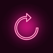 Arrow Reload Neon Icon. Elements Of Web Set. Simple Icon For Websites, Web Design, Mobile App, Info Graphics