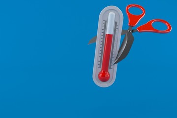 Canvas Print - Thermometer with scissors