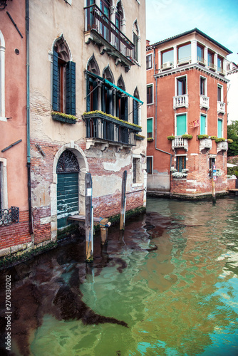 sity landscape  in Venice, Italy. popular tourist attraction. Wonderful excit...
