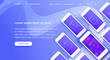 © radionastya - Landing page concept with mobile phones