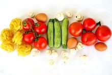 Fresh Healthy Vegetables On White Background