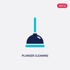 Wall Mural - two color plunger cleaning vector icon from cleaning concept. isolated blue plunger cleaning vector sign symbol can be use for web, mobile and logo. eps 10