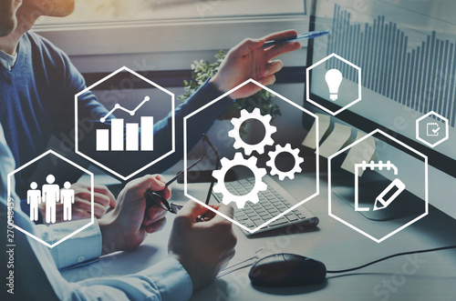 Fotografía Automation and optimisation concept, business process workflow development