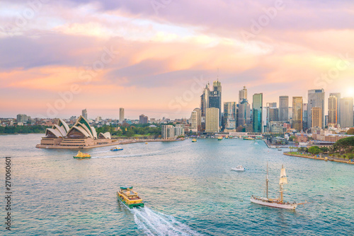 Plakat Panoramę centrum Sydney w Australii