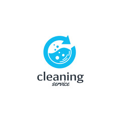 Leinwandbilder - cleaning clean service logo icon vector template