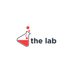 Poster - Lab logo template vector design with negative space logotype