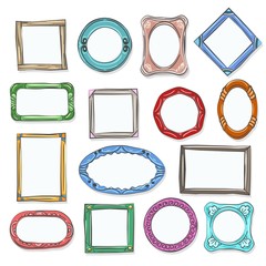 Wall Mural - circle cartoon photo shapes