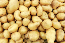 Raw Potatoes Closeup Group