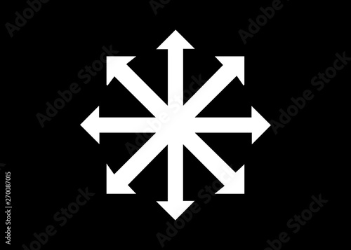 Symbol Of Chaos Vector Isolated On Black Background A Symbol Originating From The Eternal Champion Later Adopted By Occultists And Role Playing Games Aleister Crowley And Chaos Magic Buy This Stock Vector